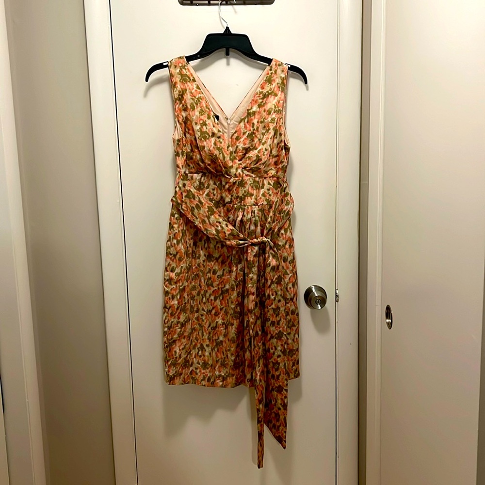 Talbots print dress with tie waist 🥂